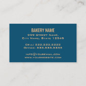エレガント レトロ キュート スイート ケーキ ベーカリー 名刺 (裏面)