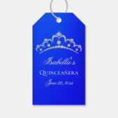 エレガント ロイヤルブルー 15歳の誕生日 ギフトタグ (裏面)