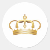 エレガント ロイヤル ゴールド クラウン ラウンドシール (正面)