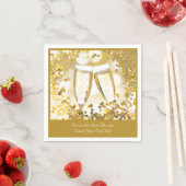 エレガント&ロマンチックなシャンパングラスがパーソナライズ スタンダードカクテルナプキン (インサイチュ)