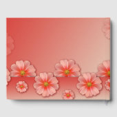 エレガント&ロマンチックな桃のバラパーソナライズ ゲストブック (裏面)