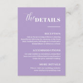 エレガント ロマンチック パープル 詳細 封筒 カード (正面)