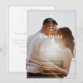 エレガント ロマンティック カラー フォト ウェディング 招待状 (正面/裏面)