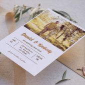 エレガント ロマンティック フォト リアル フォイル ウェディング 箔招待状