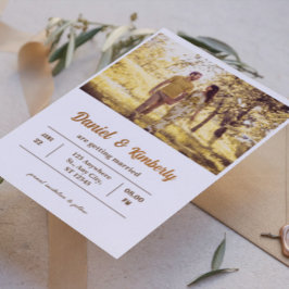 エレガント ロマンティック フォト リアル フォイル ウェディング 箔招待状