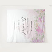 エレガント ロマンティック フラワーピンク タペストリー (正面(横))