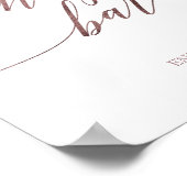 エレガント ローズゴールド カリグラフィー キャンディーバー サイン (角)