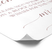 エレガント ローズゴールド カリグラフィー 思い出を築く サイン (角)