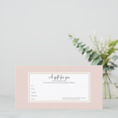 エレガント ローズゴールド ギフト証明書 (スタンド正面)