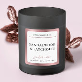 エレガント ローズゴールド スクリプト ミニマル モダン キャンドルジャー スクエアシール