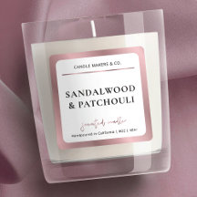 エレガント ローズゴールド スクリプト ミニマル モダン キャンドル ジャー