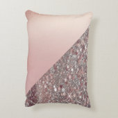 エレガント ローズゴールド モノグラム アクセントクッション (裏面(縦))