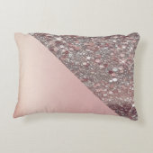 エレガント ローズゴールド モノグラム アクセントクッション (裏面)