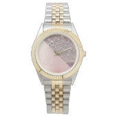 エレガント ローズゴールド モノグラム 腕時計 (正面)