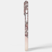 エレガント ローズゴールド モノグラム Case-Mate iPhoneケース (裏面 / 左)