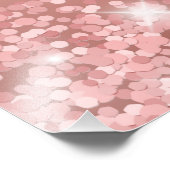 エレガント ローズゴールド ラックス シマー ブライダル シャワー フォトプリント            (角)