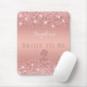 エレガント ローズゴールド ラックス シマー ブライダル シャワー マウスパッド (マウス)