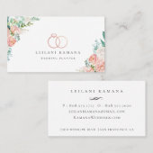 エレガント ローズゴールド リングス フラワーリング 名刺 (正面/裏面)