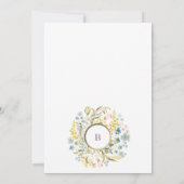 エレガント ワイルドフラワー スプリング ボーホー パンパス ウェディング 招待状 (裏面)