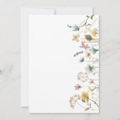 エレガント ワイルドフラワー ブライダル シャワー 招待状 (裏面)