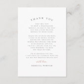 エレガント ワイルドフラワー ボヘミアンフラワー ブライズシャワー サンキューカード (裏面)