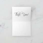 エレガント ワインレッド ブラック ダマスク ありがとうカード サンキューカード (内部)