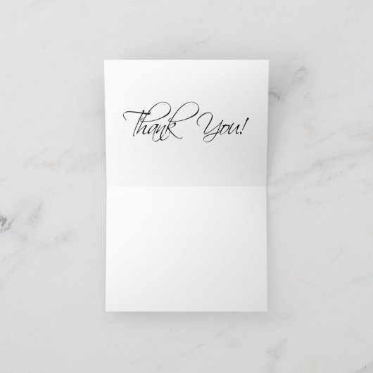 エレガント ワインレッド ブラック ダマスク ありがとうカード サンキューカード (内部)