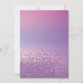 エレガント ワイン グラス パープル ダイヤモンド リタイアメント 招待状 (裏面)