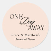 エレガント ワンデー アウェイ リハーサル ディナー ブラッシュ ピンク ラウンドシール (正面)