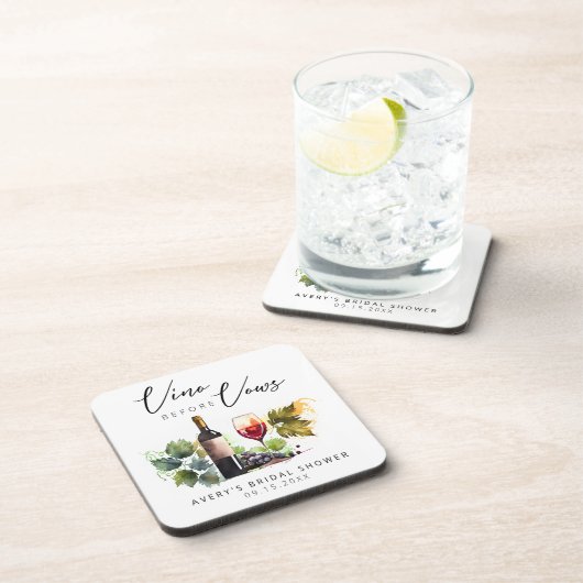 エレガント ヴィノ ビフォア ヴォウズ ウォーターカラー ワイナリー コースター (右側)