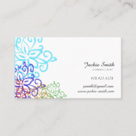 エレガント、ヴィンテージの花のパターン（の模様が）あるな名刺 名刺