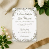 エレガント&ヴィンテージフローラ結婚式招待状 招待状