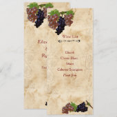 エレガント,ヴィンテージ紙,カスタムワインリスト (正面/裏面)