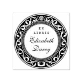 エレガント ヴィンテージ オーナメント ラウンド エクス リブリス ブック ラバースタンプ (インプリント)