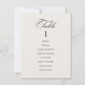 エレガント ヴィンテージ クラシック ライトグレー テーブル ナンバー 招待状 (正面)