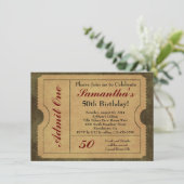 エレガント ヴィンテージ ゴールド 入場券 1枚 招待状 (スタンド正面)