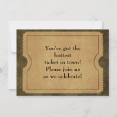 エレガント ヴィンテージ ゴールド 入場券 1枚 招待状 (裏面)