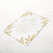 エレガント ヴィンテージ ゴールド 50周年パーティー 箔招待状 (回転した状態)