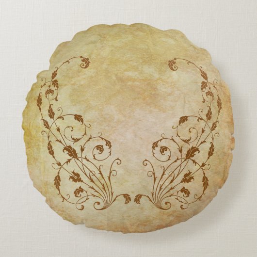 エレガント,ヴィンテージ，ステビクトリアンームパンク ラウンドクッション (正面)