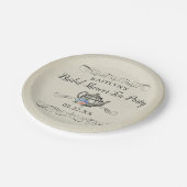 エレガント ヴィンテージ ティーパーティー | ブライダルシャワー ペーパープレート (アングル)