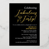 エレガント ヴィンテージ ファビュラス フォーティ 箔招待状 (正面)