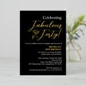 エレガント ヴィンテージ ファビュラス フォーティ 箔招待状 (立ち正面)