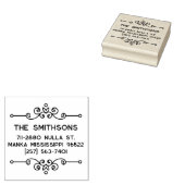 エレガント ヴィンテージ フロリッシュ オーダーメイド 名前 住所 ラバースタンプ (押印)