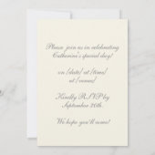 エレガント ヴィンテージ レッド ホース クラウン ローレル ボウ クレスト 招待状 (裏面)