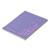 エレガント,ヴィンテージ,紫ビクトリアンパーソナライズされた ノートパッド (回転)