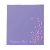 エレガント,ヴィンテージ,紫ビクトリアンパーソナライズされた ノートパッド (正面)