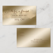 エレガント,光沢,ブラシストローク紹介カード 紹介カード (正面/裏面)