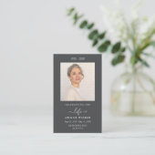 エレガント&写真モダンの葬式カードのカスタム献上品 名刺 (スタンド正面)