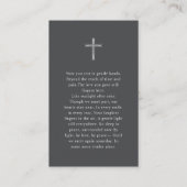 エレガント&写真モダンの葬式カードのカスタム献上品 名刺 (裏面)