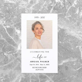 エレガント&写真モダンの葬式カードのカスタム献上品 名刺